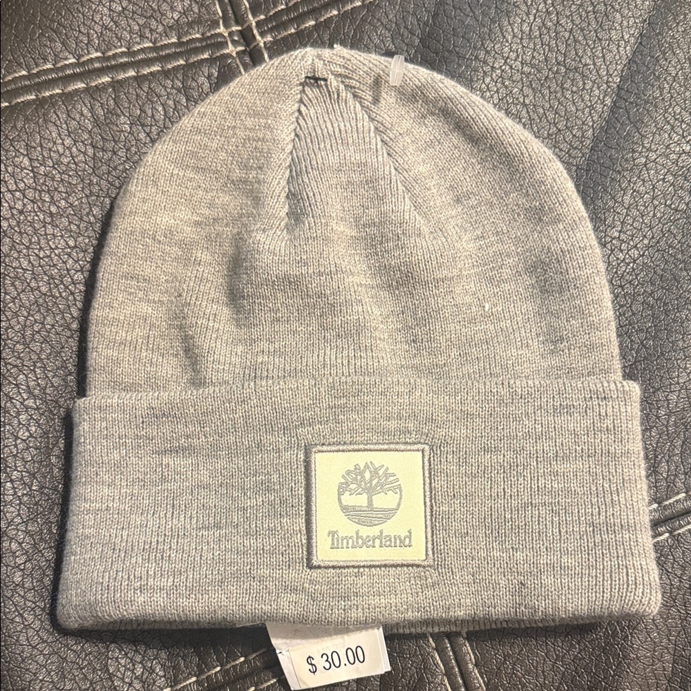 Timberland Light Gray Knit Beanie